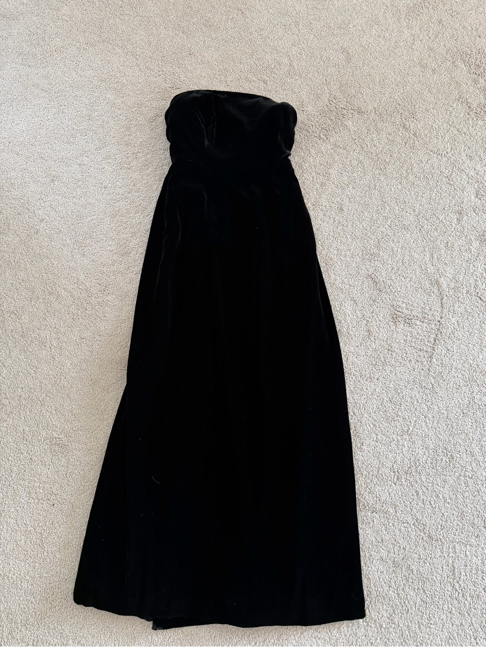 Ann Taylor LOFT Black Velvet Midi Dress Size 2P